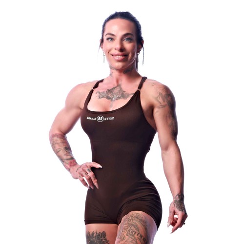 SHORT JUMPSUIT ARIA BROWN